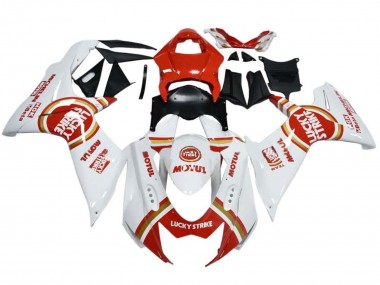 Online Blanco Rojo Lucky Strike Carenado Moto Suzuki GSXR 600 / GSXR 750 2008-2010