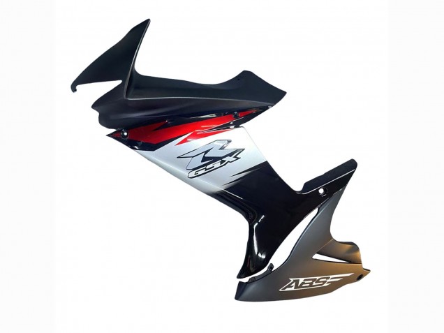 Online Negro Brillante Falsificado FibraCarbono Plata Rojo Carenado Moto Suzuki GSXR 600 / GSXR 750 2011-2024