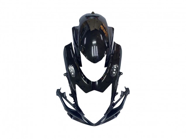 Online Negro Brillante Falsificado FibraCarbono Plata Rojo Carenado Moto Suzuki GSXR 600 / GSXR 750 2011-2024