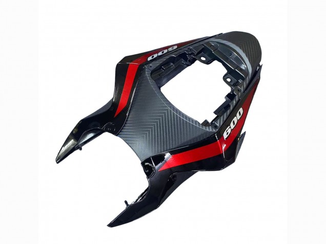 Online Negro Brillante Falsificado FibraCarbono Plata Rojo Carenado Moto Suzuki GSXR 600 / GSXR 750 2011-2024