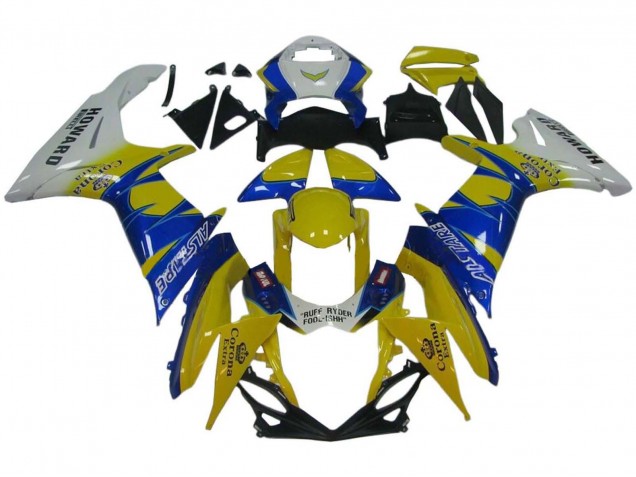 Online Blanco Amarillo Azul Alstare Corona Extra Carenado Moto Suzuki GSXR 600 / GSXR 750 2011-2024