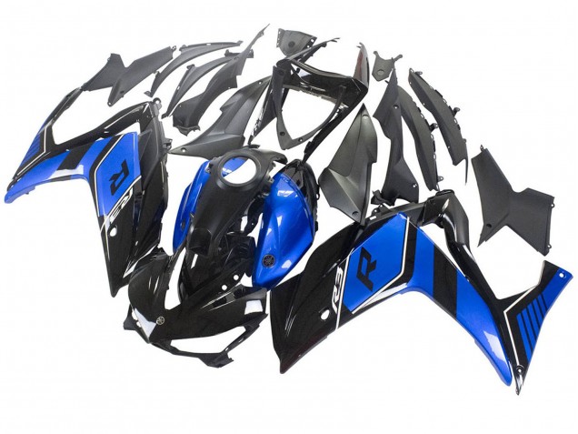 Online Azul Negro Brillante Carenados Moto Yamaha YZF R3/R25 2015-2018