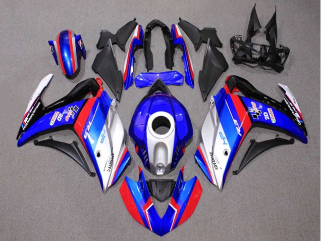 Online Azul Plata Rojo Negro Castrol Carenado Moto Yamaha YZF R3/R25 2015-2018