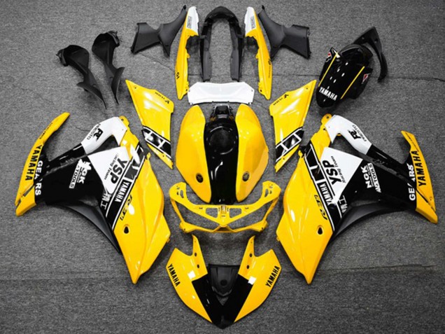 Online Amarillo Blanco Negro Carenado Moto Yamaha YZF R3/R25 2015-2018