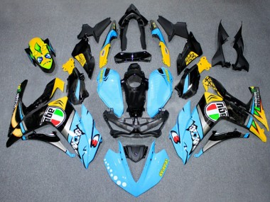 Online Azul Claro Amarillo Plata Negro Carenado Moto Yamaha YZF R3/R25 2015-2018