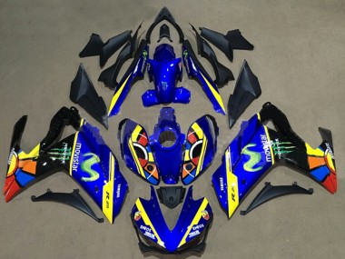 Online Azul Amarillo Rojo Negro Verde Monstruo Carenado Moto Yamaha YZF R3/R25 2015-2018