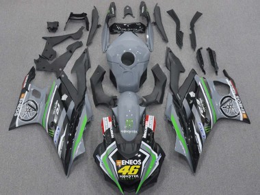 Online Nardo Gris Verde Negro ENEOS Monstruo 46 Carenado Moto Yamaha YZF R3/R25 2015-2018