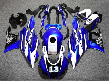 Online Azul Blanco Negro Yamalube Petronas 13 Carenado Moto Yamaha YZF R3/R25 2019-2021