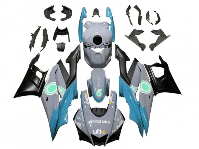 Online Nardo Gris Azul Negro Petronas Carenado Moto Yamaha YZF R3/R25 2019-2021