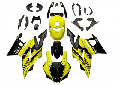 Online Amarillo Negro FibraCarbono Carenado Moto Yamaha YZF R3/R25 2019-2021