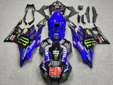 Online Azul Verde Negro Monstruo ENEOS 20 Carenado Moto Yamaha YZF R3/R25 2022-2024
