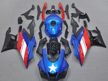 Online Azul Blanco Rojo Negro Kits Carenados Moto Yamaha YZF R3/R25 2022-2024