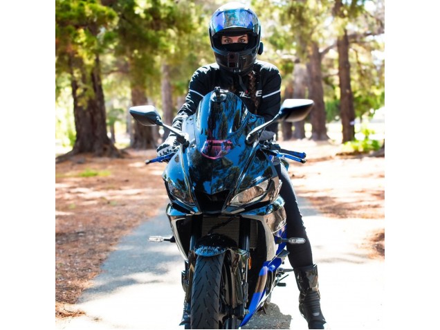 Online Azul Negro Brillante Carenado Moto Yamaha YZF R3/R25 2022-2024