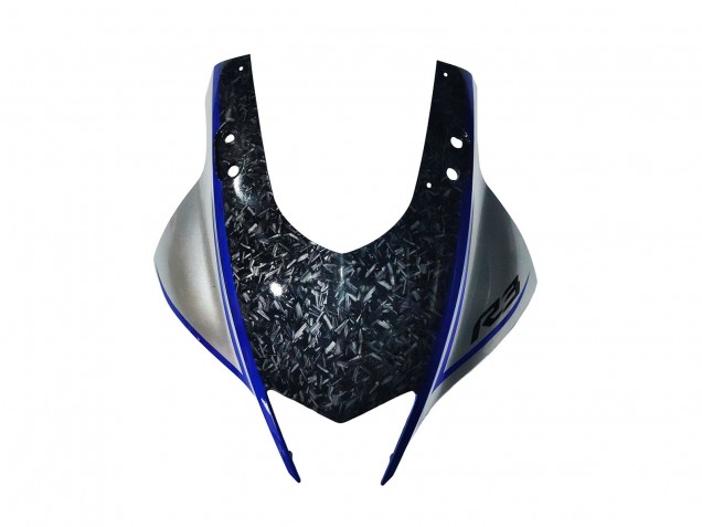 Online Marble Negro Plata Azul Falsificado FibraCarbono Estilo Carenado Moto Yamaha YZF R3/R25 2022-2024