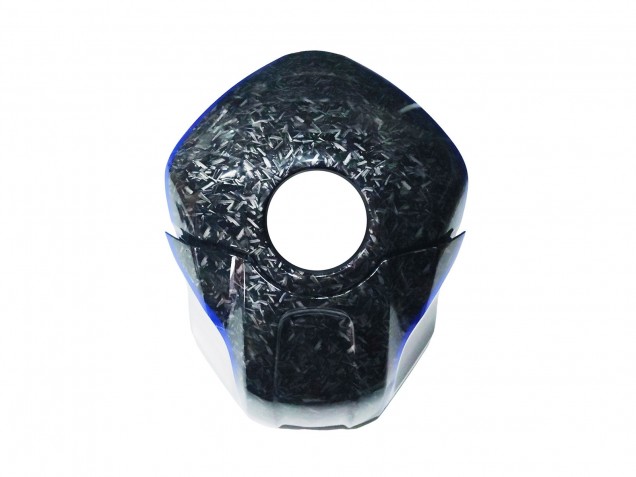 Online Marble Negro Plata Azul Falsificado FibraCarbono Estilo Carenado Moto Yamaha YZF R3/R25 2022-2024