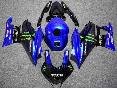 Online Azul Verde Negro Monstruo ENEOS Yamalube Carenado Moto Yamaha YZF R3/R25 2022-2024