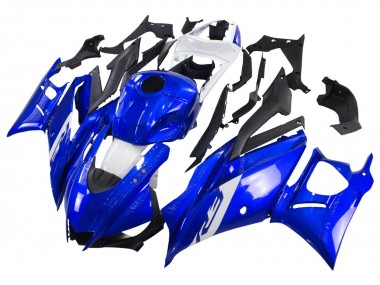 Online Azul Blanco Negro Mate Carenado Moto Yamaha YZF R3/R25 2022-2024