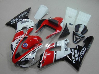 Online Rojo Blanco Negro Brillante Petronas Yamalube Carenado Moto Yamaha YZF R1 2000-2001