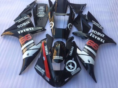 Online Negro Brillante Blanco Rojo Yamalube ENEOS Carenado Moto Yamaha YZF R1 2002-2003