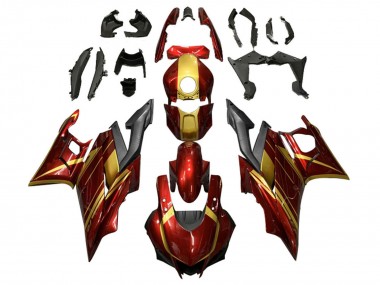 Online Rojo Oro Negro Mate Carenado Moto Yamaha YZF R3/R25 2022-2024