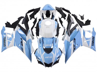 Online Blanco Azul Claro Carenado Moto Yamaha YZF R3/R25 2022-2024