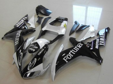 Online Blanco Negro Brillante Fortuna Motul Carenado Moto Yamaha YZF R1 2002-2003