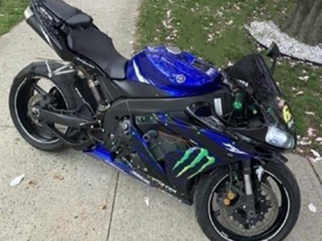 Online Azul Negro Amarillo Verde Monstruo Yamalube ENEOS 69 Carenado Moto Yamaha YZF 1000 R1 2004-2006