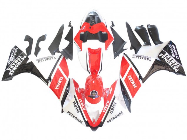 Online Blanco Rojo Negro Brillante Petronas Carenado Moto Yamaha YZF 1000 R1 2012-2014