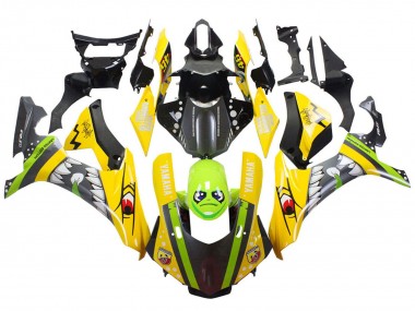 Online Amarillo Verde Tiburón Carenado Moto Yamaha YZF 1000 R1 2015-2019