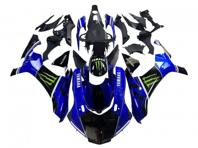 Online Azul Negro Brillante Verde Monstruo Carenado Moto Yamaha YZF 1000 R1 2015-2019