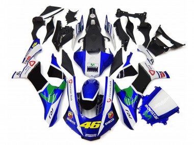 Online Blanco Azul Verde Negro MoviStar ENEOS Semakin Didepan 46 Carenado Moto Yamaha YZF 1000 R1 2020-2025
