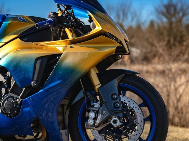 Online Azul Oro Carenado Moto Yamaha YZF 1000 R1 2020-2025