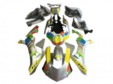 Online Plata Amarillo Rojo Azul Ohlins Carenado Moto Yamaha YZF 1000 R1 2020-2025