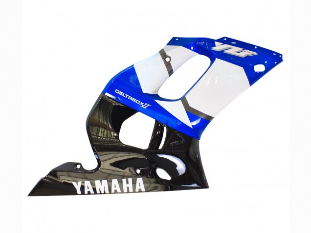 Online Blanco Azul Negro Brillante Carenado Moto Yamaha YZF 600 R6 1998-2002