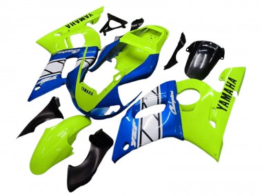 Online Neon Verde Azul Blanco Champions Carenado Moto Yamaha YZF 600 R6 1998-2002