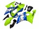 Online Neon Verde Azul Blanco Champions Carenado Moto Yamaha YZF 600 R6 1998-2002