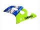 Online Neon Verde Azul Blanco Champions Carenado Moto Yamaha YZF 600 R6 1998-2002