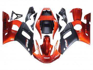 Online Naranja Negro Mate Carenado Moto Yamaha YZF 600 R6 1998-2002