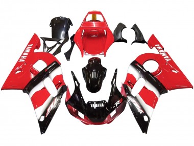 Online Rojo Blanco Negro Brillante Carenados Moto Yamaha YZF 600 R6 1998-2002