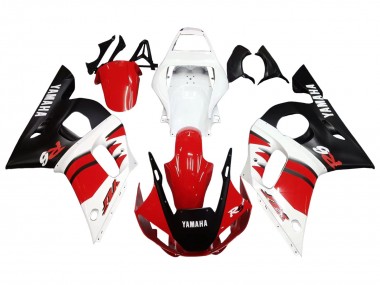 Online Blanco Rojo Negro Brillante Carenado Moto Yamaha YZF 600 R6 1998-2002