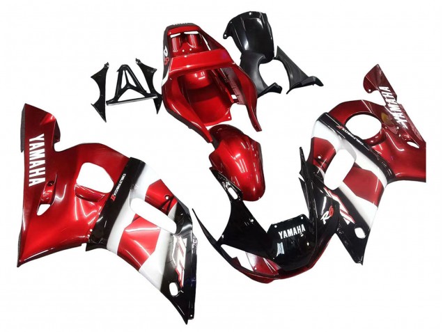 Online Rojo Blanco Negro Brillante Carenado Moto Yamaha YZF 600 R6 1998-2002