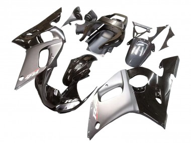 Online Plata Negro Brillante Carenado Moto Yamaha YZF 600 R6 1998-2002