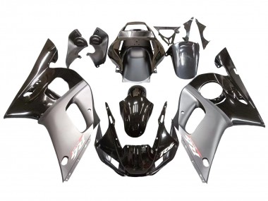 Online Plata Negro Brillante Carenado Moto Yamaha YZF 600 R6 1998-2002