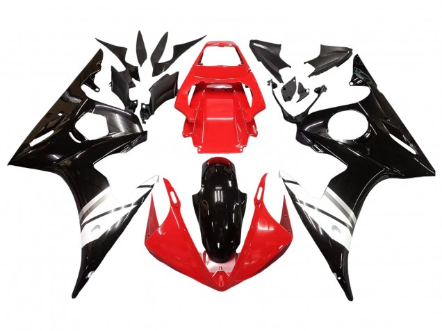 Online Rojo Blanco Negro Brillante Carenado Moto Yamaha YZF R6S 2006-2009