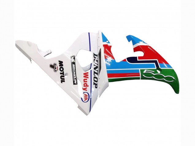 Online Blanco Azul Verde Rojo Kastinee Dunlop Motul Carenado Moto Yamaha YZF R6 2003-2004