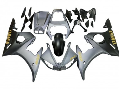 Online Gris Mate Negro Mate Oro Calcomanías Carenado Moto Yamaha YZF R6 2003-2004