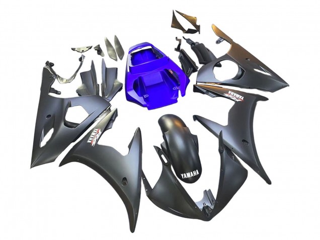 Online Azul Negro Mate Carenado Moto Yamaha YZF R6S 2006-2009