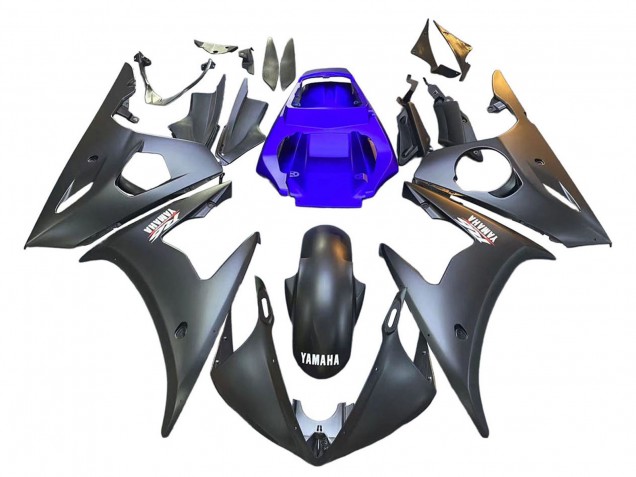 Online Azul Negro Mate Carenado Moto Yamaha YZF R6S 2006-2009