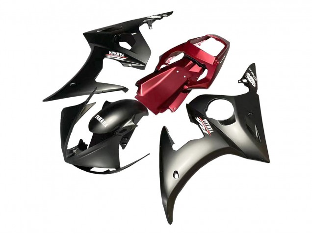 Online Rojo Negro Mate Carenados Moto Yamaha YZF R6S 2006-2009