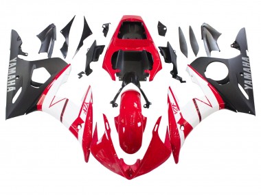 Online Rojo Blanco Negro Mate Carenado Moto Yamaha YZF R6S 2006-2009